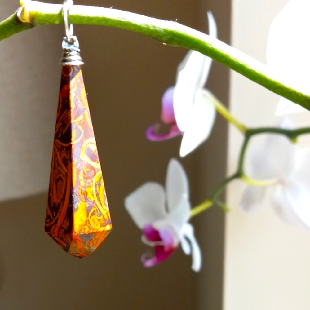 Caligraphy Stone pendant